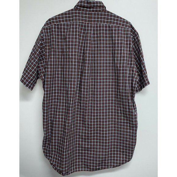 Ralph Lauren Mens Blake Plaid Shirt Size L Red Black White Button Up S/S Cotton - Picture 3 of 4